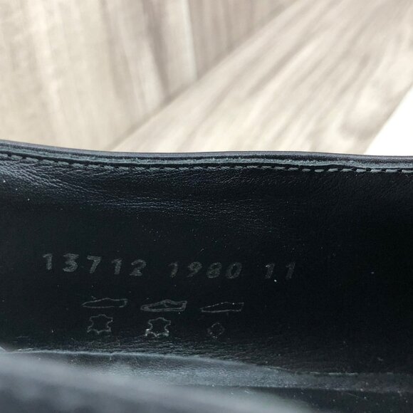 Hugo Boss Loafers Mens 11 Black Leather Slip On Shoes